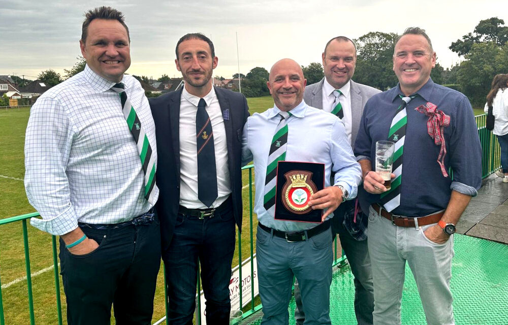 Ship crest presented to remember Paxo